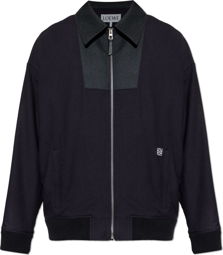 Loewe Wool Jacket  Navy - Blue