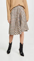 Thumbnail for your product : Paco Rabanne Plaid Asymmetric Pleated Skirt