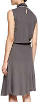 Thumbnail for your product : Brunello Cucinelli Mock-Neck Swing-Skirt Dress