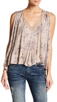 Thumbnail for your product : Anama Floral Print Crochet Insert Tank