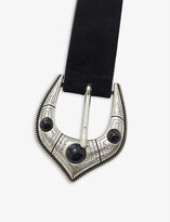 Thumbnail for your product : Maje Rhinestone embellished suede belt