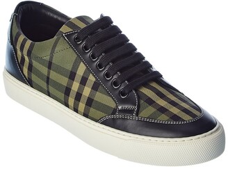 Burberry Check Canvas & Leather Sneaker - ShopStyle