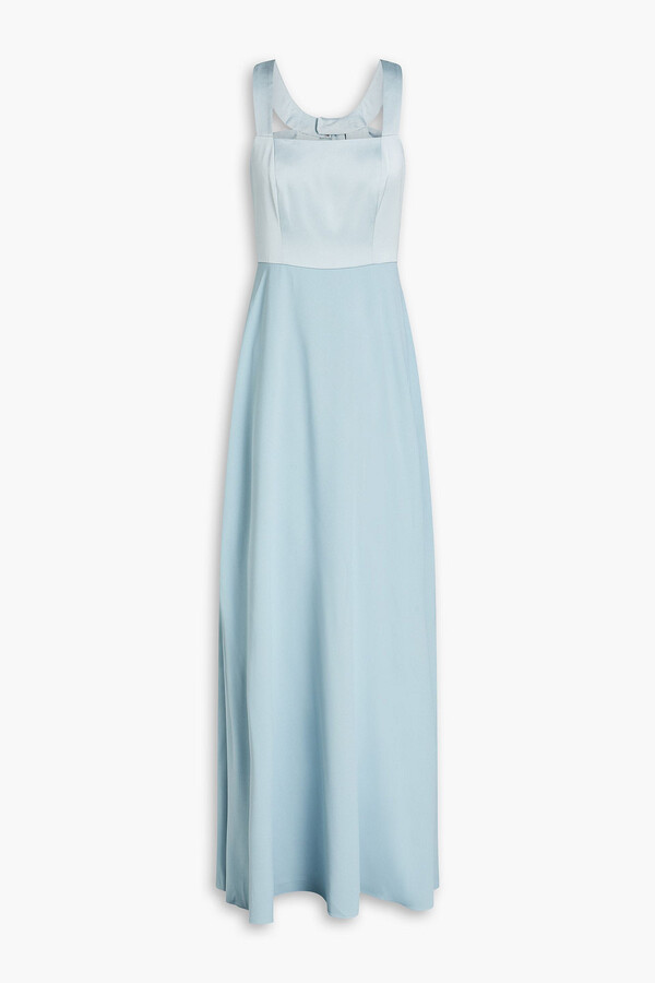 Mikael Aghal Bow-embellished satin-crepe maxi dress - ShopStyle
