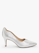 john lewis silver shoes mid heel