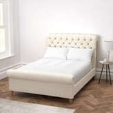 Thumbnail for your product : The White Company Aldwych Scroll Deep Buttoned Bed, Pearl Cotton, King