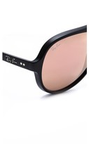 Thumbnail for your product : Ray-Ban Matte Mirrored Cats 5000 Sunglasses