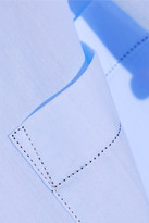 Thumbnail for your product : Helmut Lang Cutout Button-detailed Cotton-poplin Shirt - Light blue