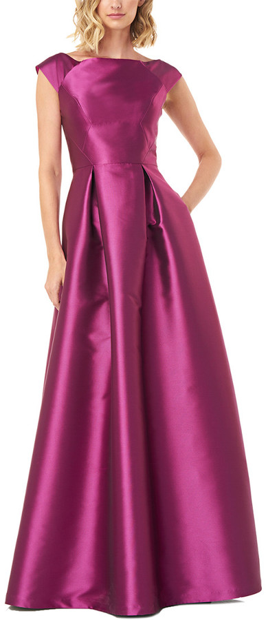 Kay Unger Addison Lola Twill Gown - ShopStyle Evening Dresses