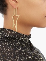 Thumbnail for your product : Lynn Ban - Star Pave-topaz Gold-plated Earrings - Gold