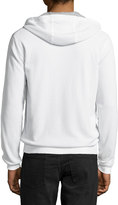 Thumbnail for your product : Vince Ribbed Double-Layer Hoodie, White/Gray