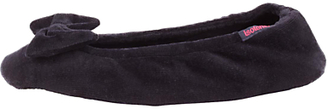 totes Pillowstep Ballet Bow Slippers, Black