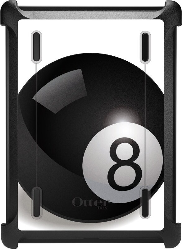 Etsy Custom Otterbox Defender For Apple Ipad/Air Pro Mini - Custom Monogram Black Eight Ball 8