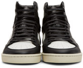 Thumbnail for your product : Saint Laurent Black and White Court Classic SL/10 High-Top Sneakers