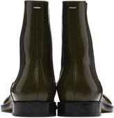 Thumbnail for your product : Maison Margiela Green Tabi Riding Boots