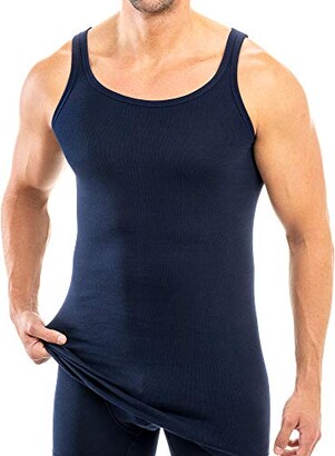 HERMKO 3007 3-Pack Extra-Long (Approx. 10 cm+) Men's Tank top Vest in 100%  bio-Cotton - ShopStyle Undershirts