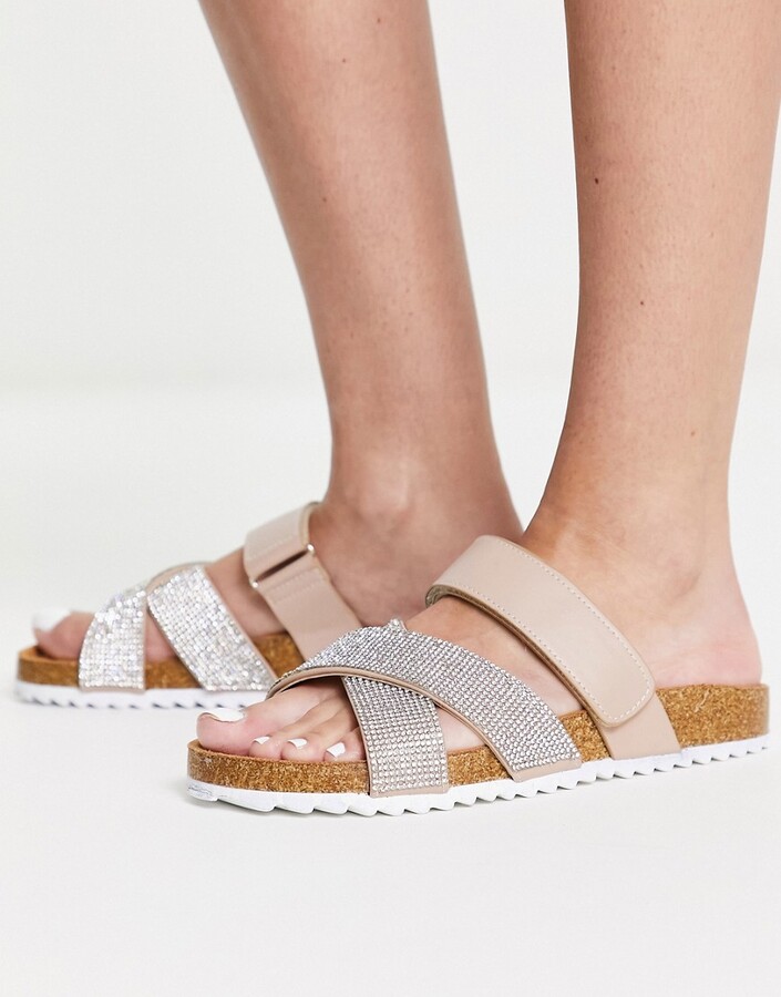 ASOS MONUMENT Leather Woven Flat Shoes