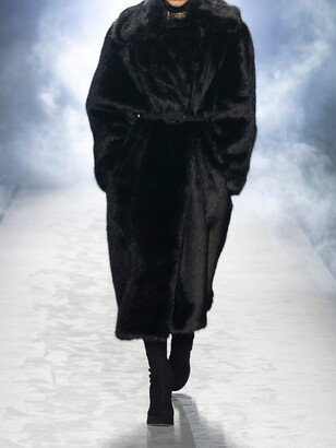 Alberta Ferretti Faux Fur Long Coat