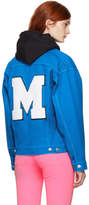 Thumbnail for your product : MSGM Blue Oversized Embroidered M Denim Jacket