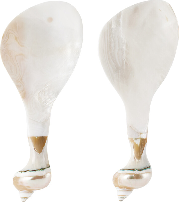 Gohar World Off-White Mother of Pearl Salad Servers