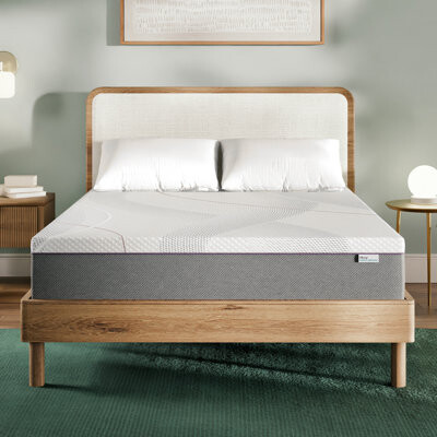 Sleep Innovations Marley 10 Inch Green Tea Gel Memory Foam Mattress, Queen Size, Bed in a Box, Medium Firm Feel