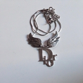 Thumbnail for your product : Christian Dior Grey Silver Necklace
