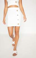 Thumbnail for your product : PrettyLittleThing Petite White Button Detail Mini Skirt