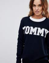 Thumbnail for your product : Tommy Hilfiger Logo Knitted Jumper
