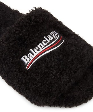Balenciaga Furry Faux Shearling Campaign Slides