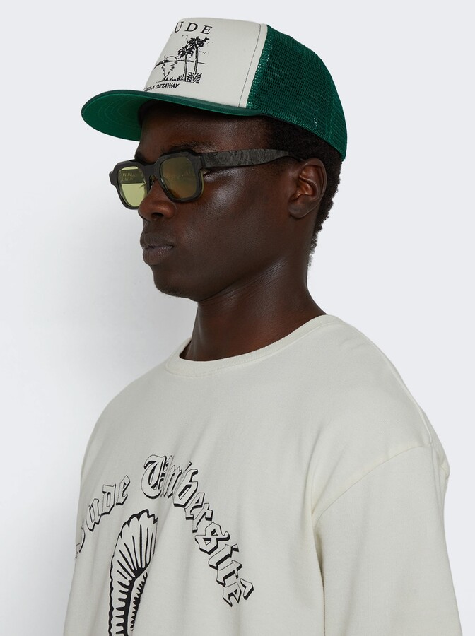 I Need A Getaway Trucker Hat Green And White