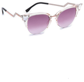 Thumbnail for your product : Fendi Iridia Crystal Corner Sunglasses