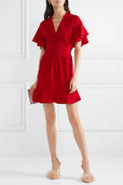 Thumbnail for your product : Miu Miu Ruffled Cady Dress - Red