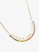 Thumbnail for your product : Anton Heunis gold metallic, green and yellow netflix and chill swarovski crystal necklace