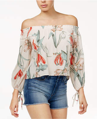ASTR the Label The Label Chavelle Printed Off-The-Shoulder Top
