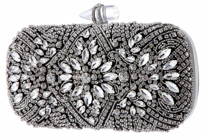 Nina Gelsey Crystal Embellished Minaudiere - ShopStyle Clutches