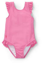 Thumbnail for your product : Ralph Lauren Childrenswear One-Piece Cross-Back Swimsuit w/ Ruffles, Size 9-24 Months