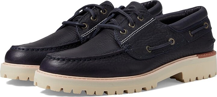 Sperry A/O Lug 3-Eye Men's Shoes Navy 2 : 8 W (EE), Leather/Rubber/EVA