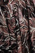 Thumbnail for your product : Etro Asymmetric open-back glittered printed silk-chiffon dress