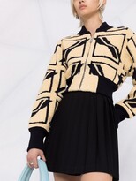 Thumbnail for your product : we11done Geometric-Print Fleece Jacket
