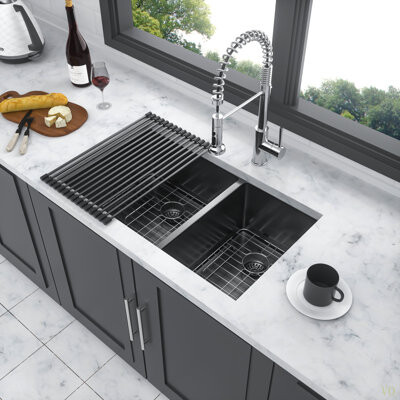 VODYXSEP Double Bowl(60/40) Undermount Sink- 33\