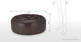 Thumbnail for your product : Scott Large Round Ottoman, Vintage Brown Premium Leather