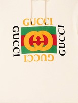 Thumbnail for your product : Gucci Logo-Print Hooded Sweatshirt