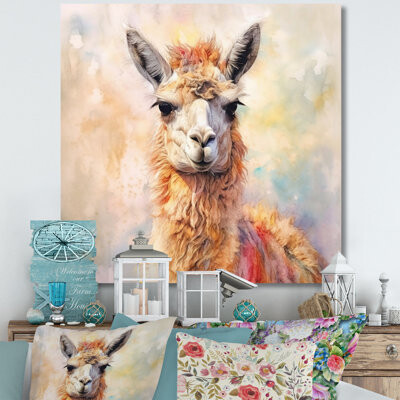 Union Rustic Llama Harmony I - Animals Canvas Print