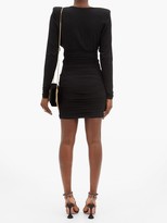 Thumbnail for your product : Alexandre Vauthier Cowl-neck Ruched Jersey Mini Dress - Black