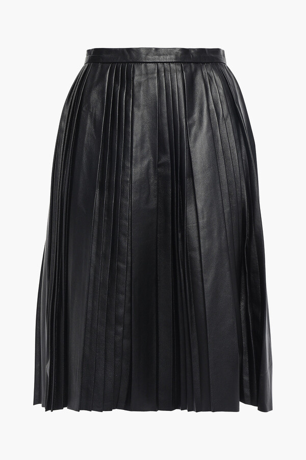 Pleated Leather Skirt | Shop the world's largest collection of 