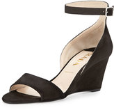 Thumbnail for your product : Prada Suede Demi-Wedge Sandal, Nero