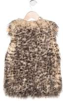 Thumbnail for your product : Lanvin Girls' Faux Fur Zip-Up Vest black Girls' Faux Fur Zip-Up Vest