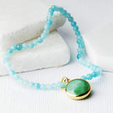 Thumbnail for your product : Narrate Amazonite Blue Gemstone Charm Bracelet