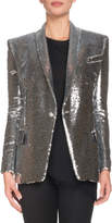 Thumbnail for your product : Balmain Single-Breasted Sequined Paillette Jacket