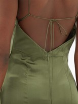 Thumbnail for your product : Adriana Iglesias Scarface Silk-blend Satin Gown - Khaki