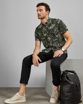 Thumbnail for your product : Ted Baker HERO Short sleeved palm print Lyocell shirt